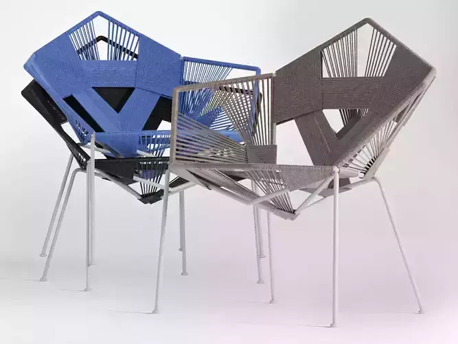 C E C chair designed 3D model
