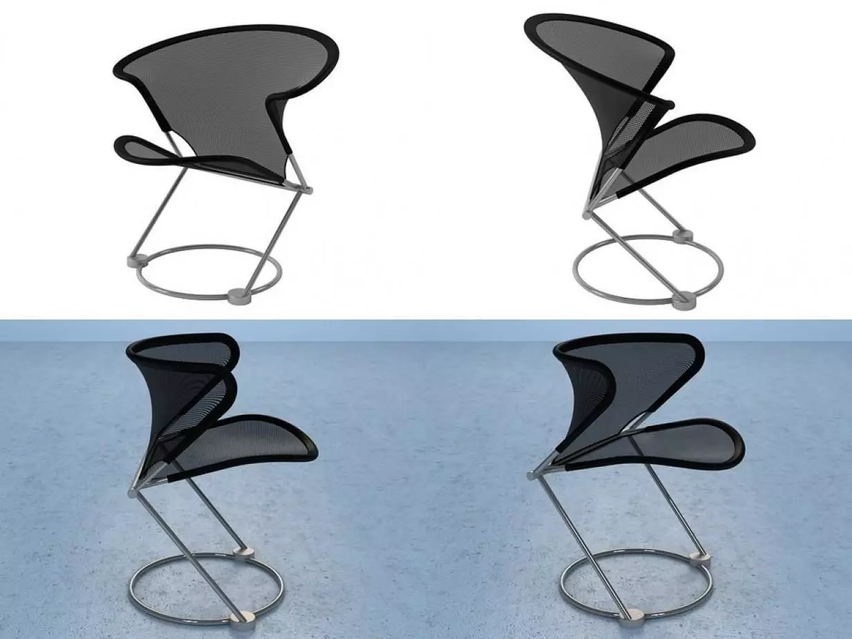 N C 811-1 four different chairs 3D model_2