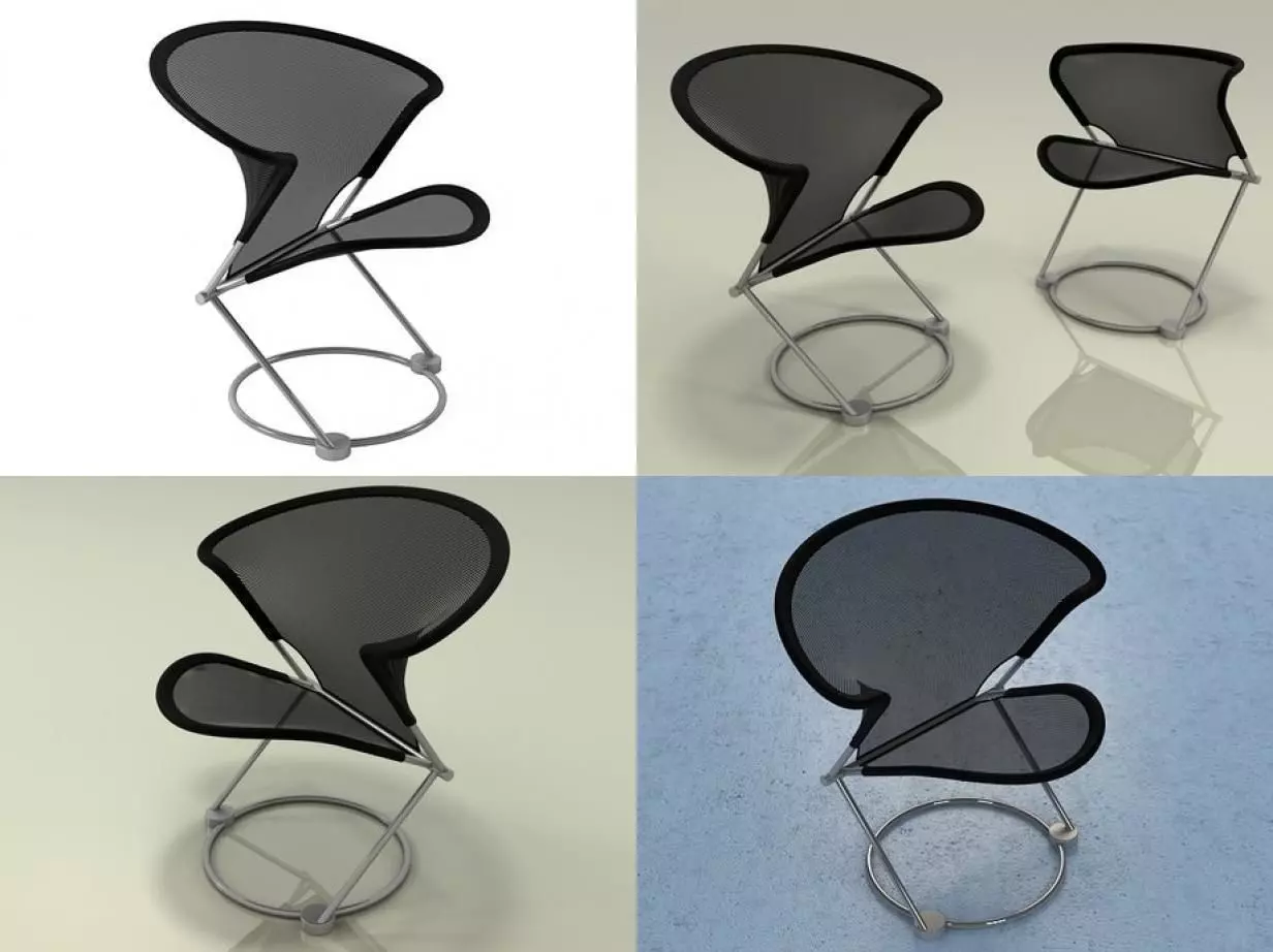 N C 811-1 four different chairs 3D model_0