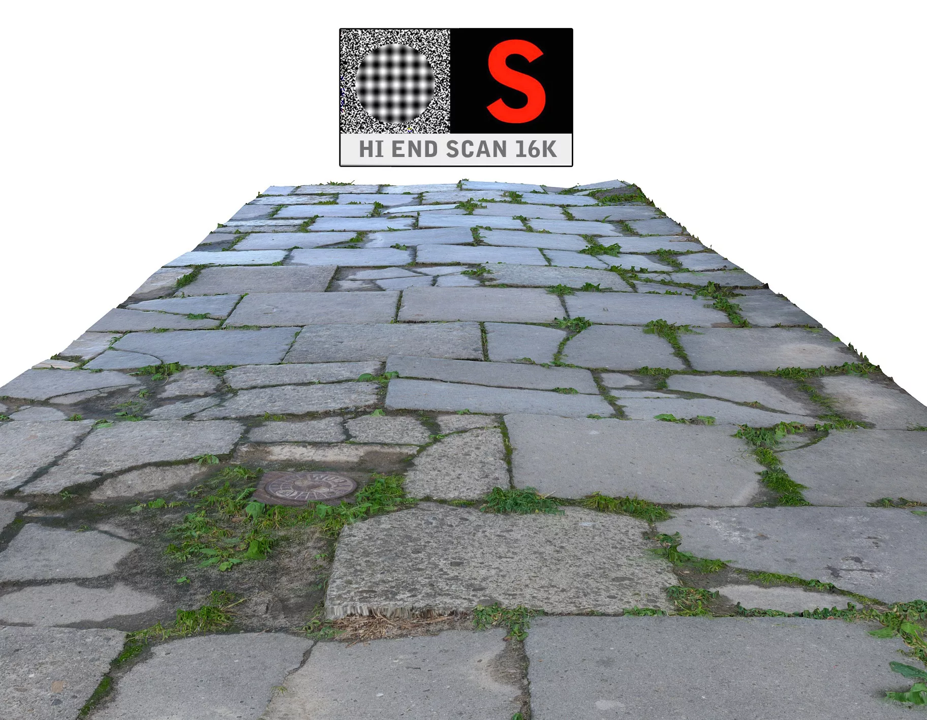sidewalk pavement Scan Low-poly 3D model