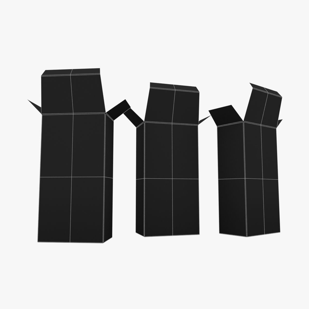 US K-Ration boxes End War WWII Low-poly 3D model_23