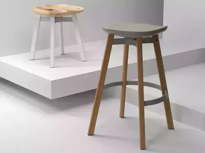 SU stool 3D model
