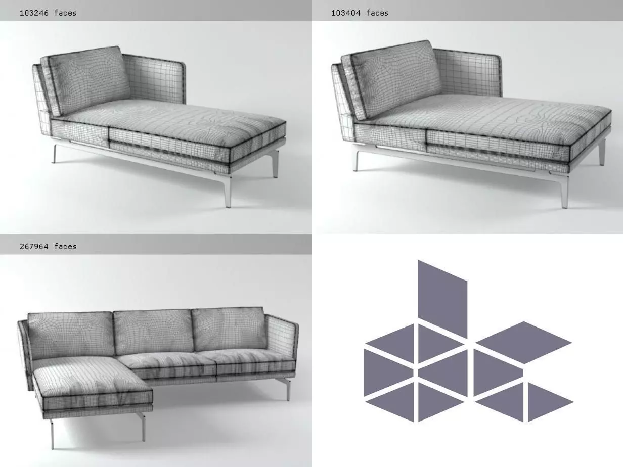 1262 F modern chaise lounge chair 3D model_12