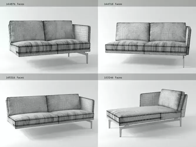 1262 F modern chaise lounge chair