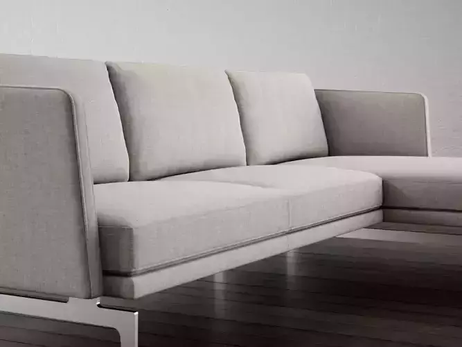 1262 F modern chaise lounge chair 3D model