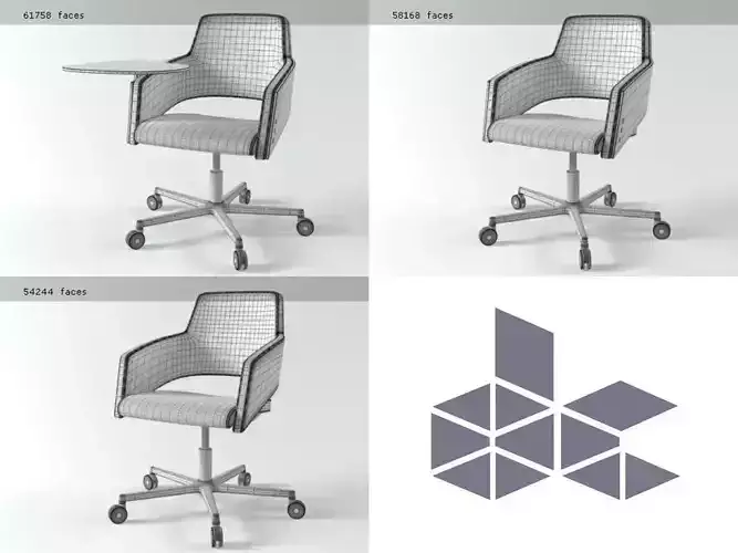 M - two office chairs with wheels and seat
