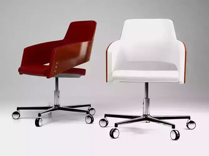 M - two office chairs with wheels and seat