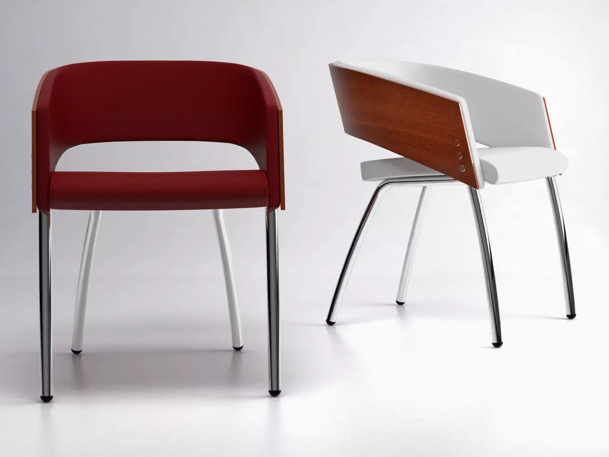 M - modern dining chair 3D model_1