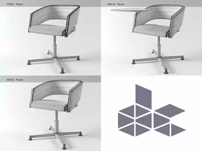 M - two chairs with base