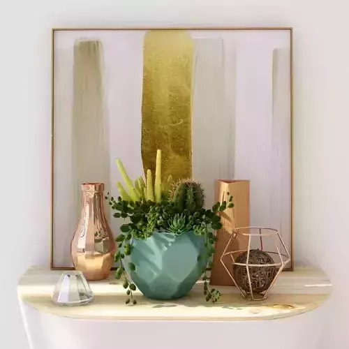 Decor plant Set Clean - Collection gold rose