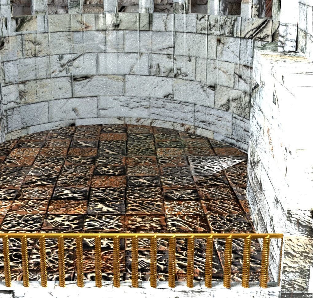Byzantine Cathedral - Exterior and Interior 3D model_9