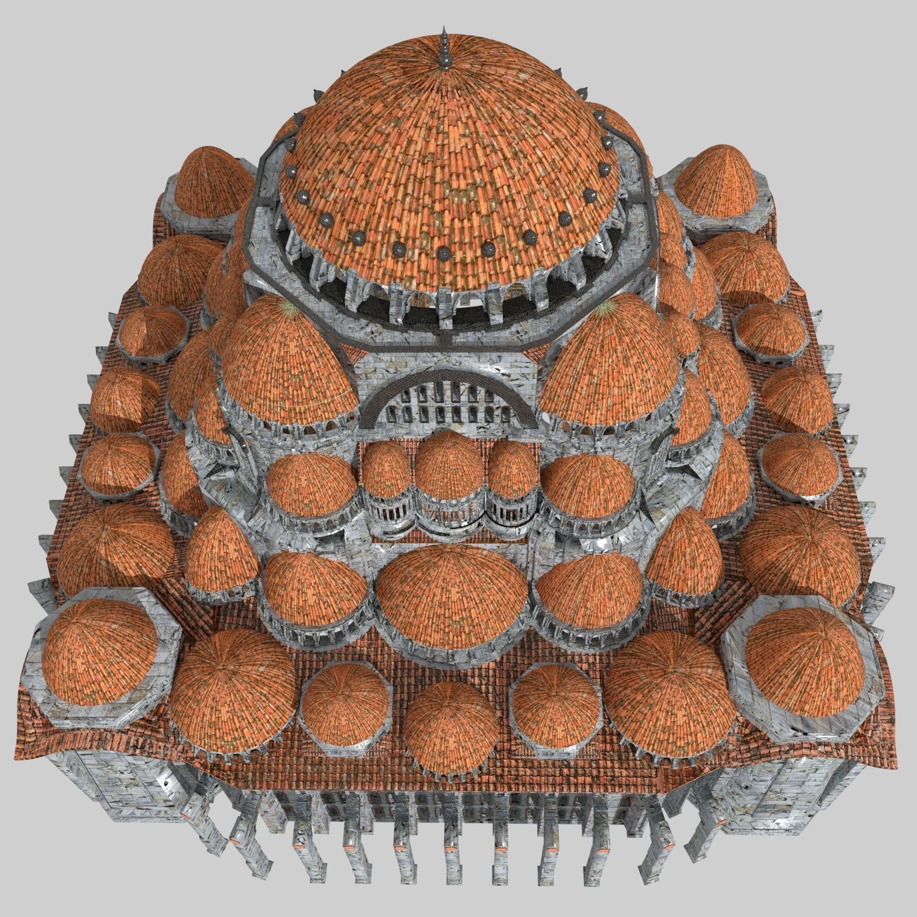 Byzantine Cathedral - Exterior and Interior 3D model_15