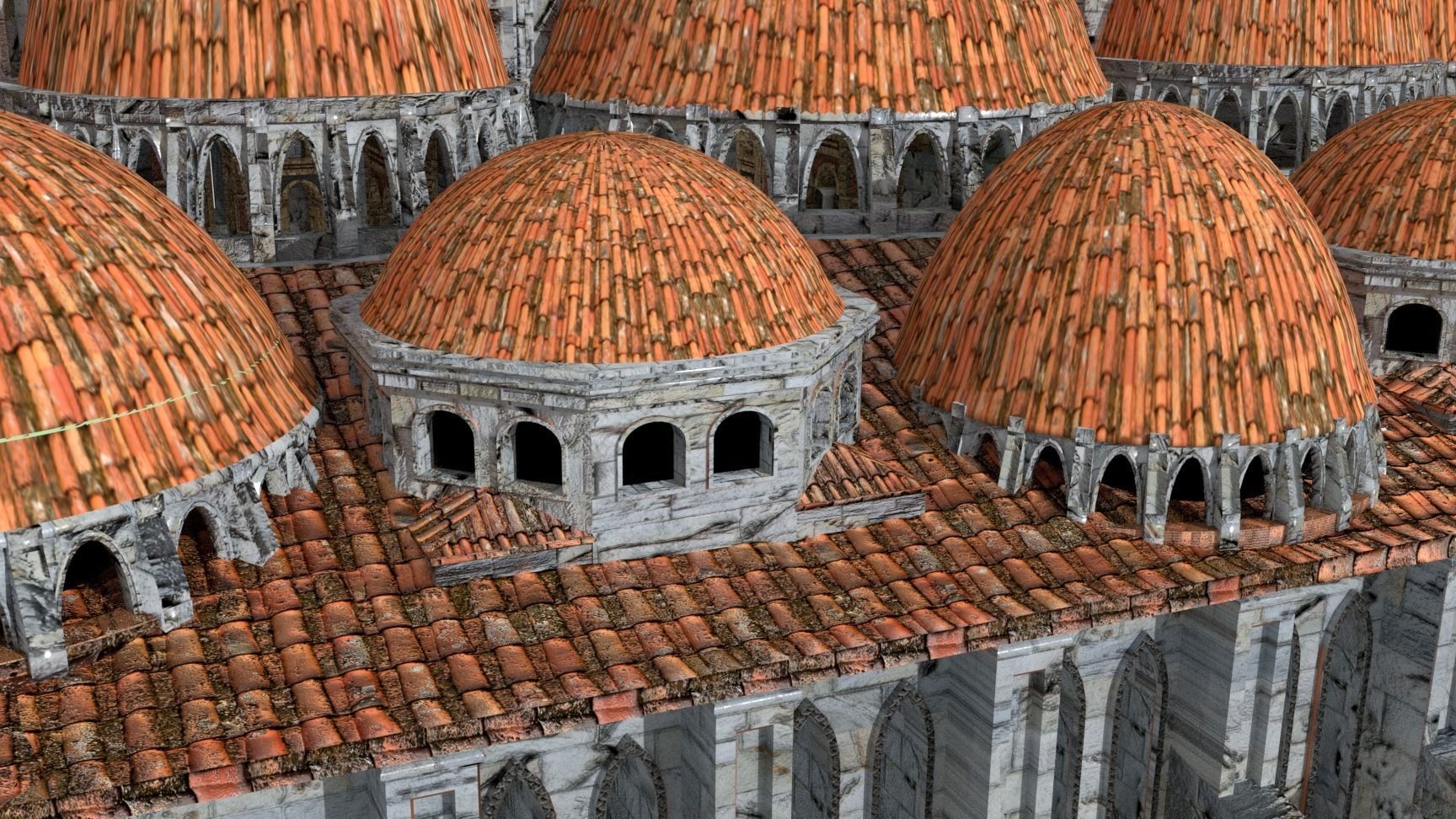Byzantine Cathedral - Exterior and Interior 3D model_23