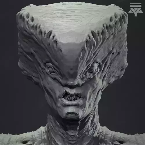 Creature Demon Bust Highpoly