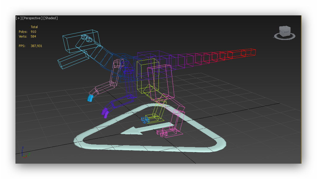 Cartoon spinosaurus Low-poly 3D model_5