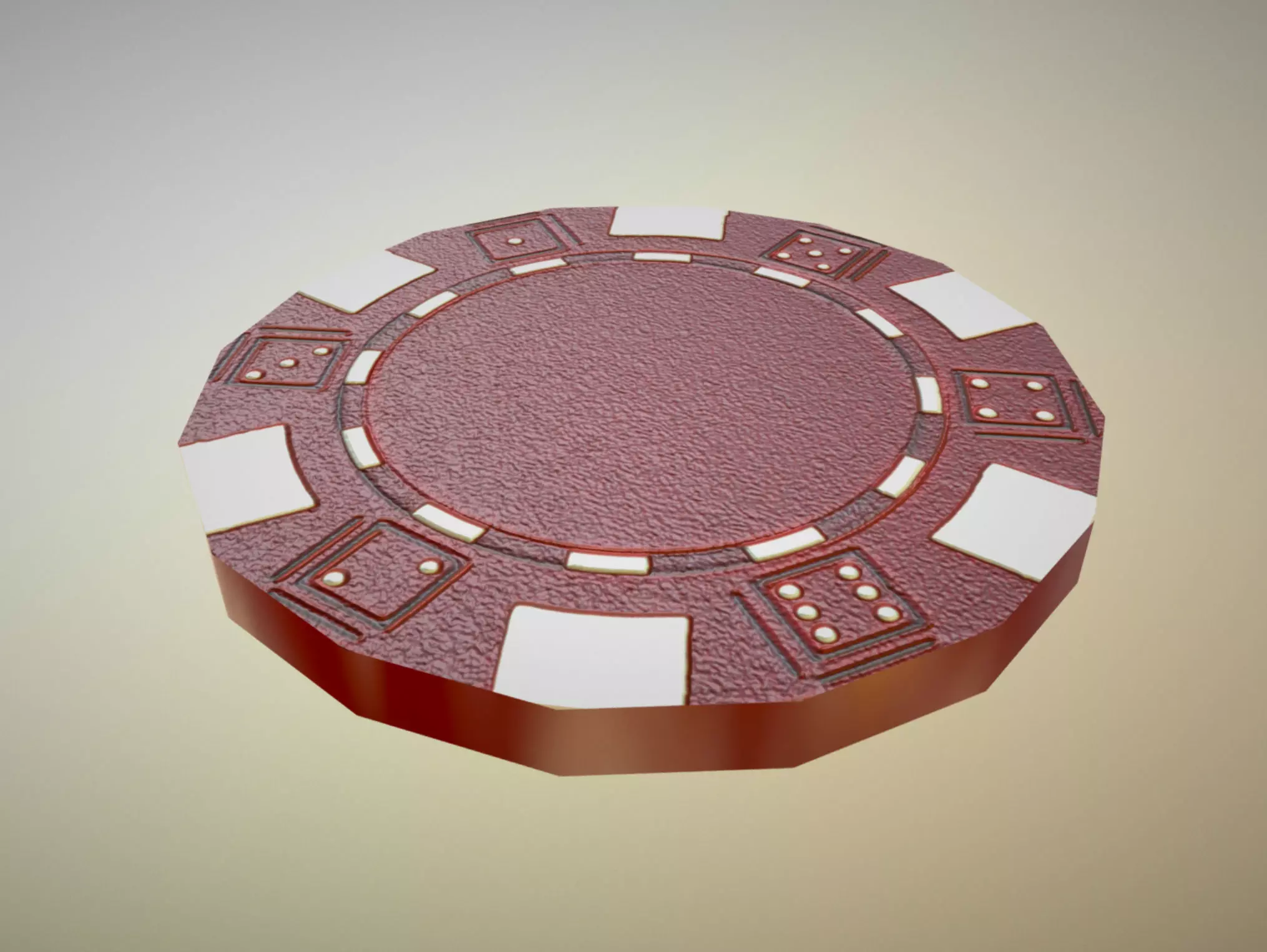 Poker Chip Free low-poly 3D model_0