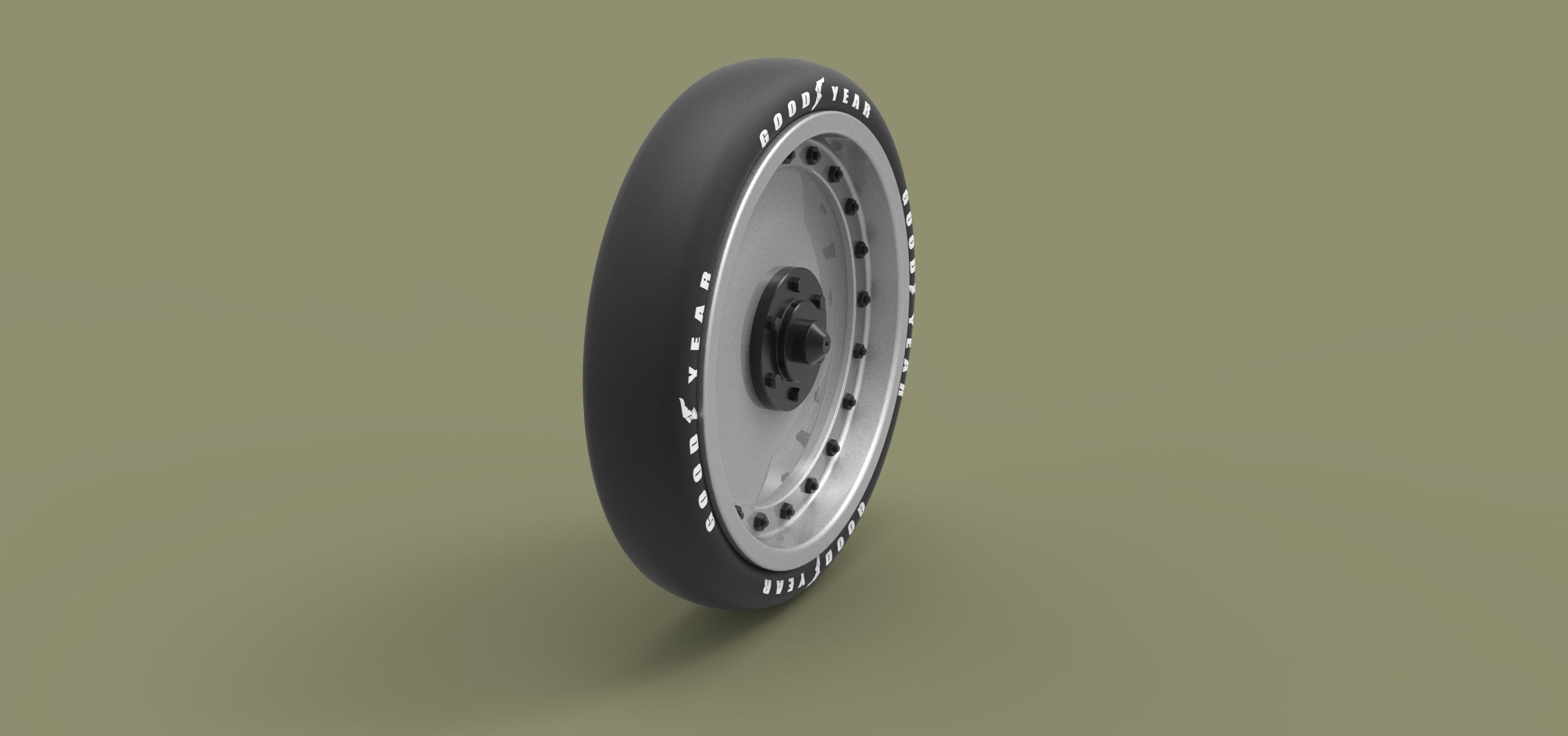 Wheel from record jet car 3D model_1