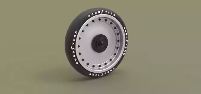 Wheel from record jet car