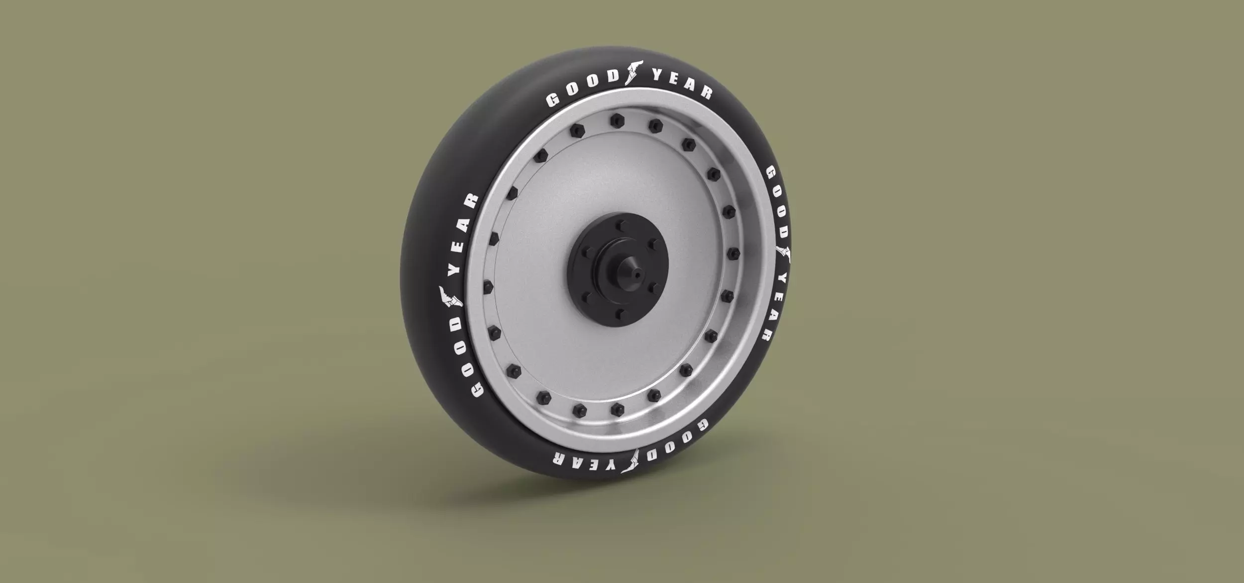 Wheel from record jet car 3D model_0