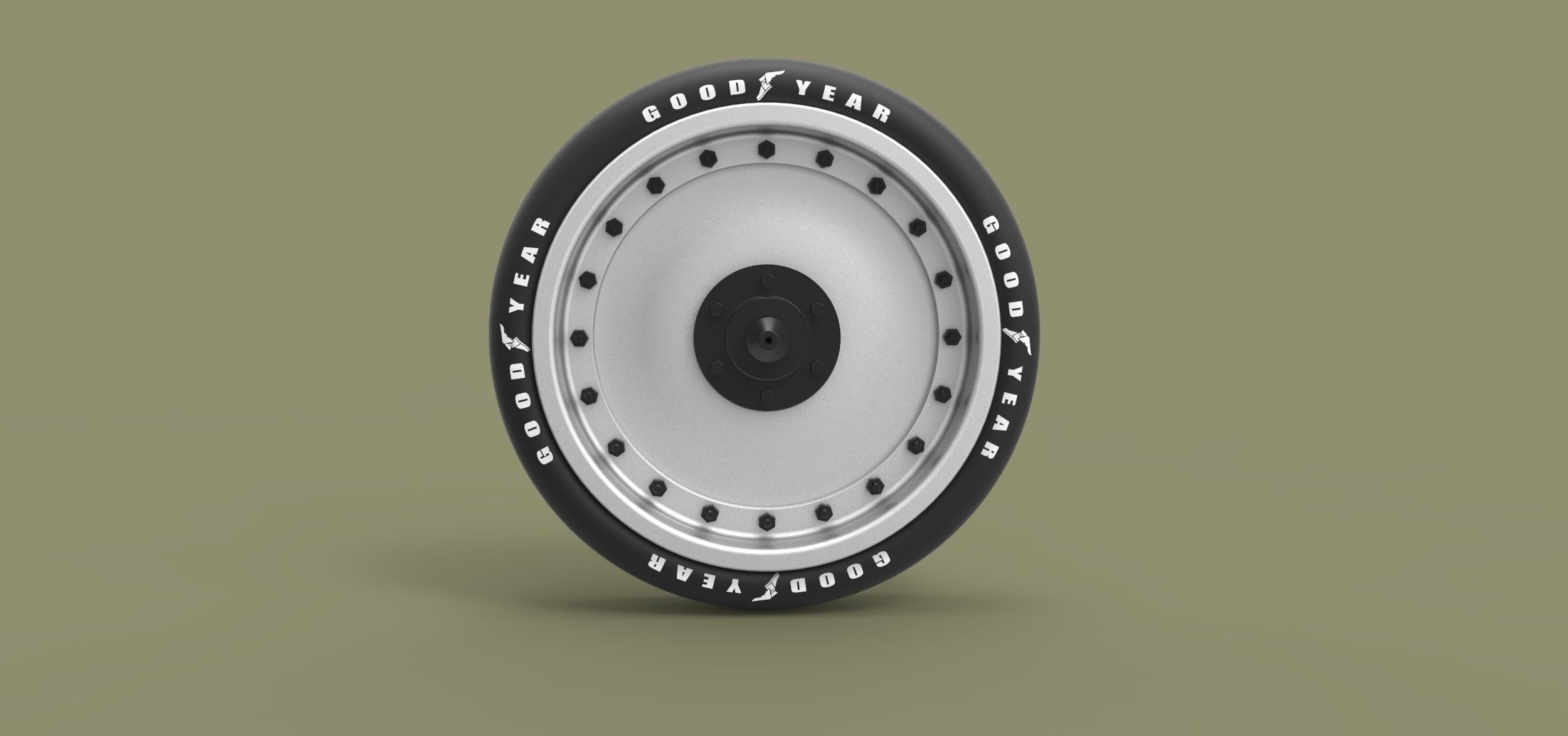 Wheel from record jet car 3D model_4