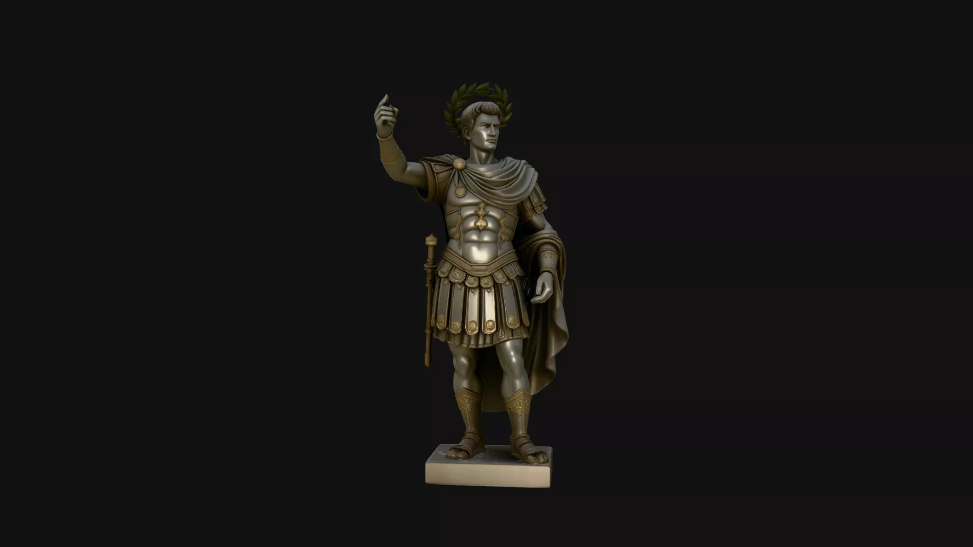 Roman Emperor Statue Design 5 - 3D Print Model 3D print model