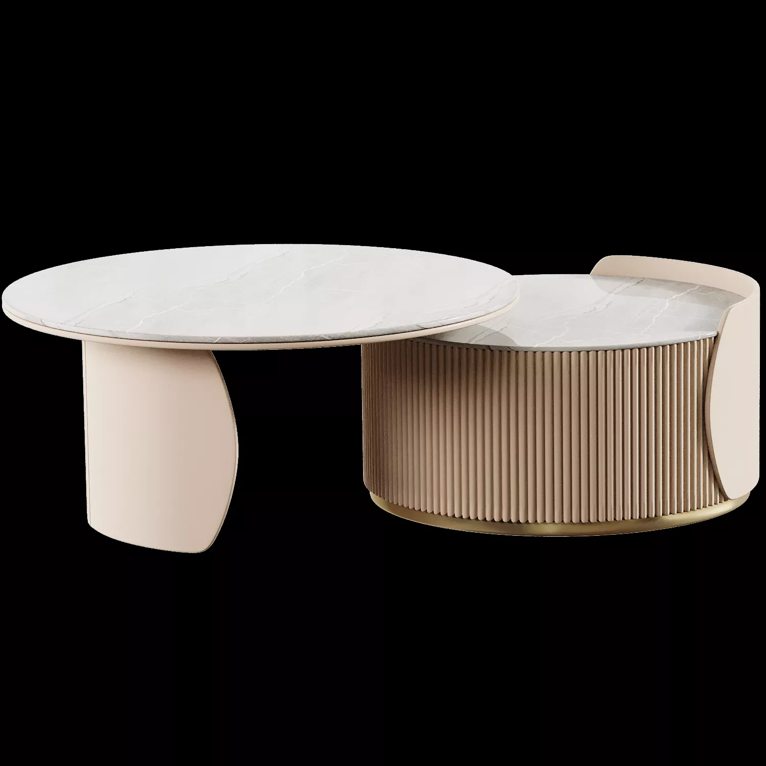 Round Nesting Coffee Table 3D model
