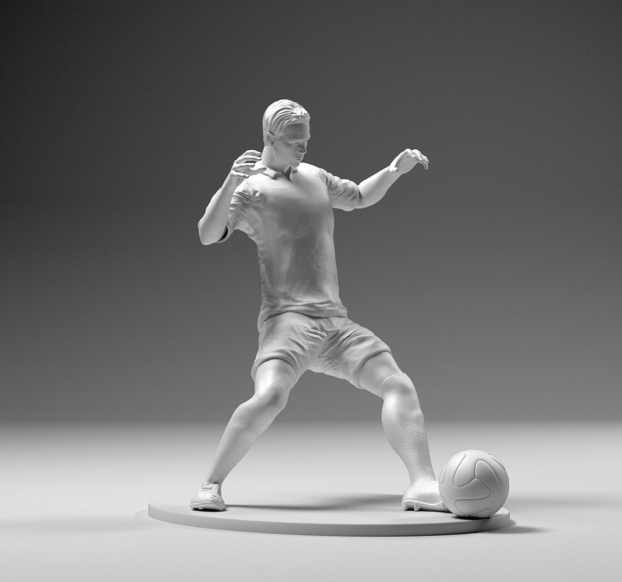 Footballer 02 Sledge Strike 01 Stl 3D print model_5