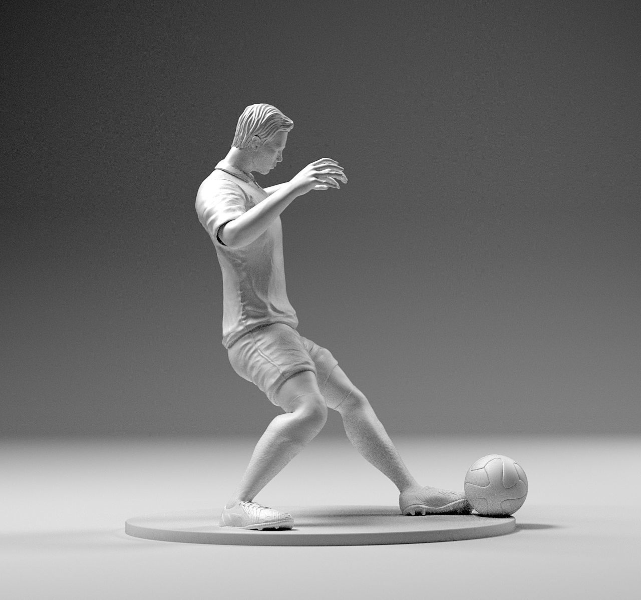 Footballer 02 Sledge Strike 01 Stl 3D print model_4