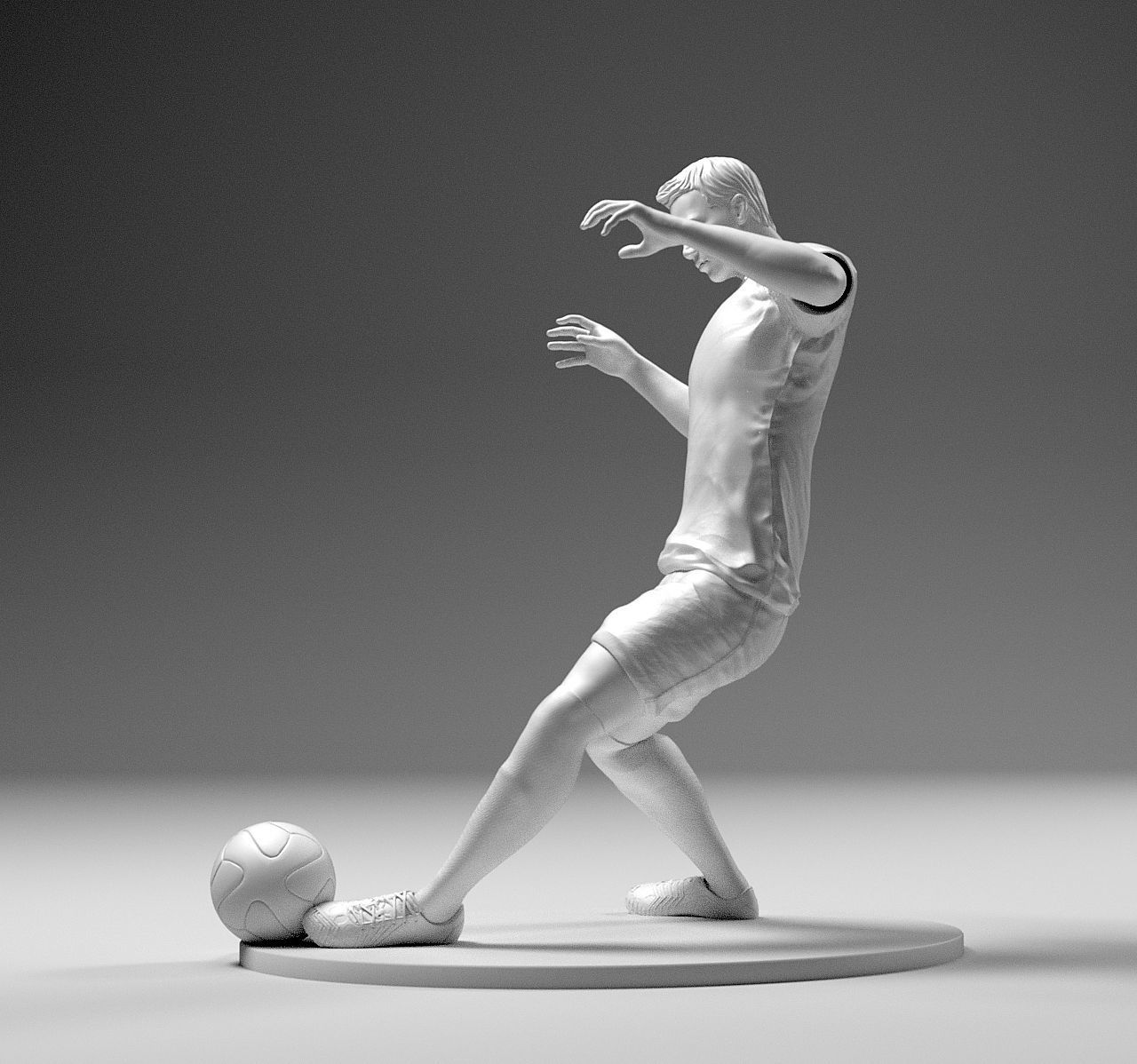 Footballer 02 Sledge Strike 01 Stl 3D print model_3
