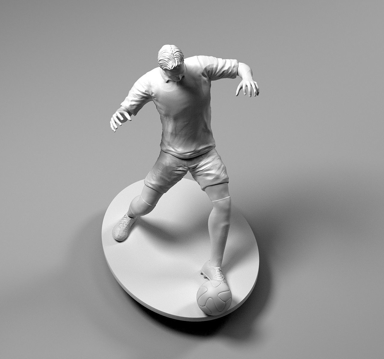 Footballer 02 Sledge Strike 01 Stl 3D print model_7