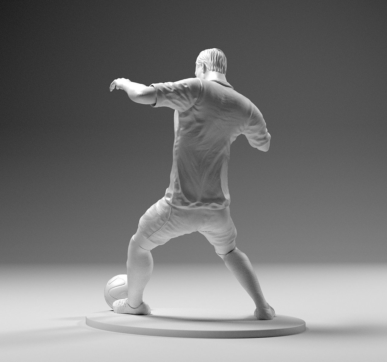 Footballer 02 Sledge Strike 01 Stl 3D print model_2