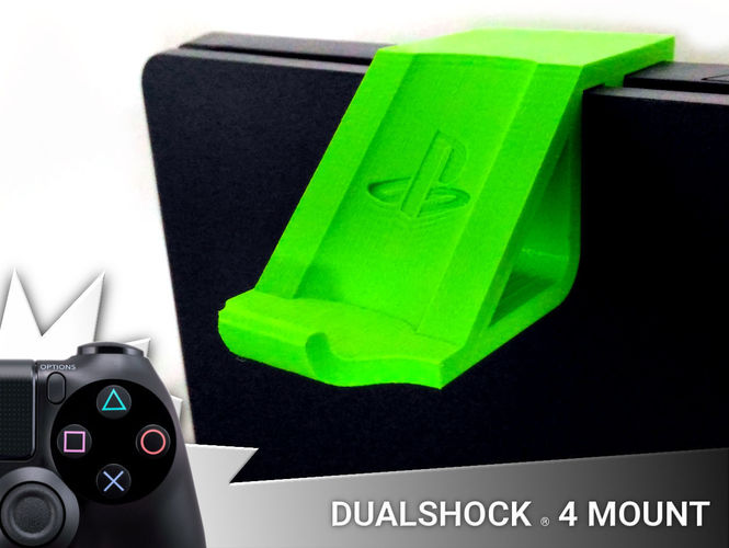 DualShock4 controller mount for PlayStation 4 slim 3D print model