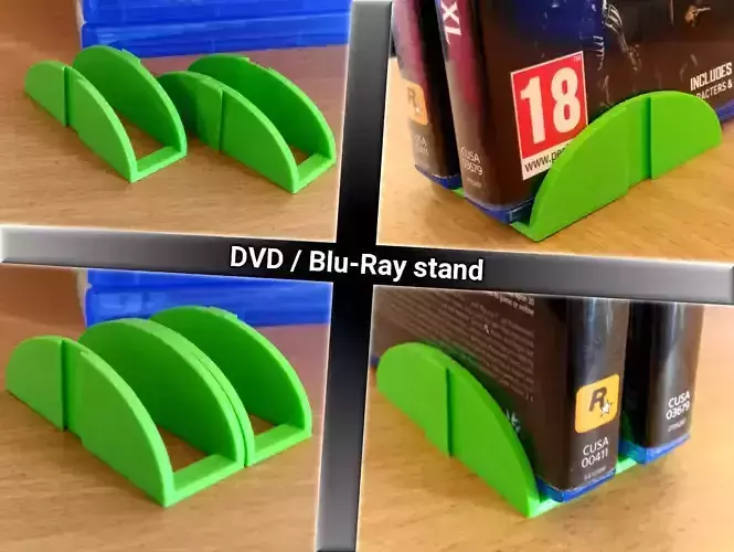 Stackable DVD and Blu-Ray stand holder