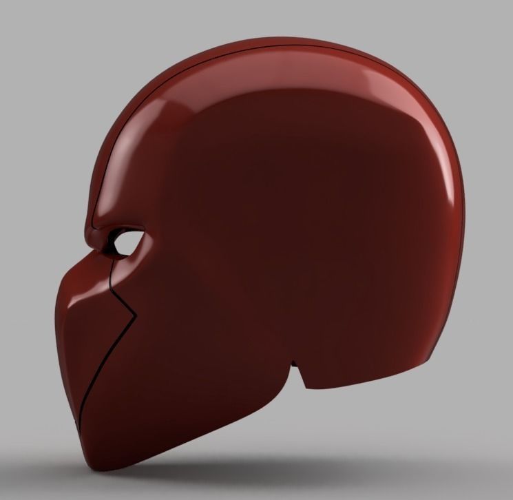 Red Hood Helmet Batman Version 2 3D print model_1