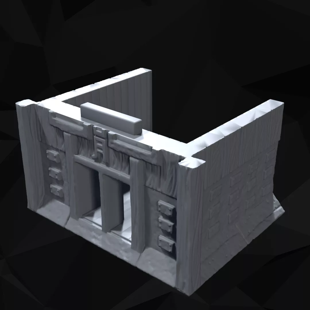 Feudal Japan Building 02 32mm 4 Piece Set 3D print model
