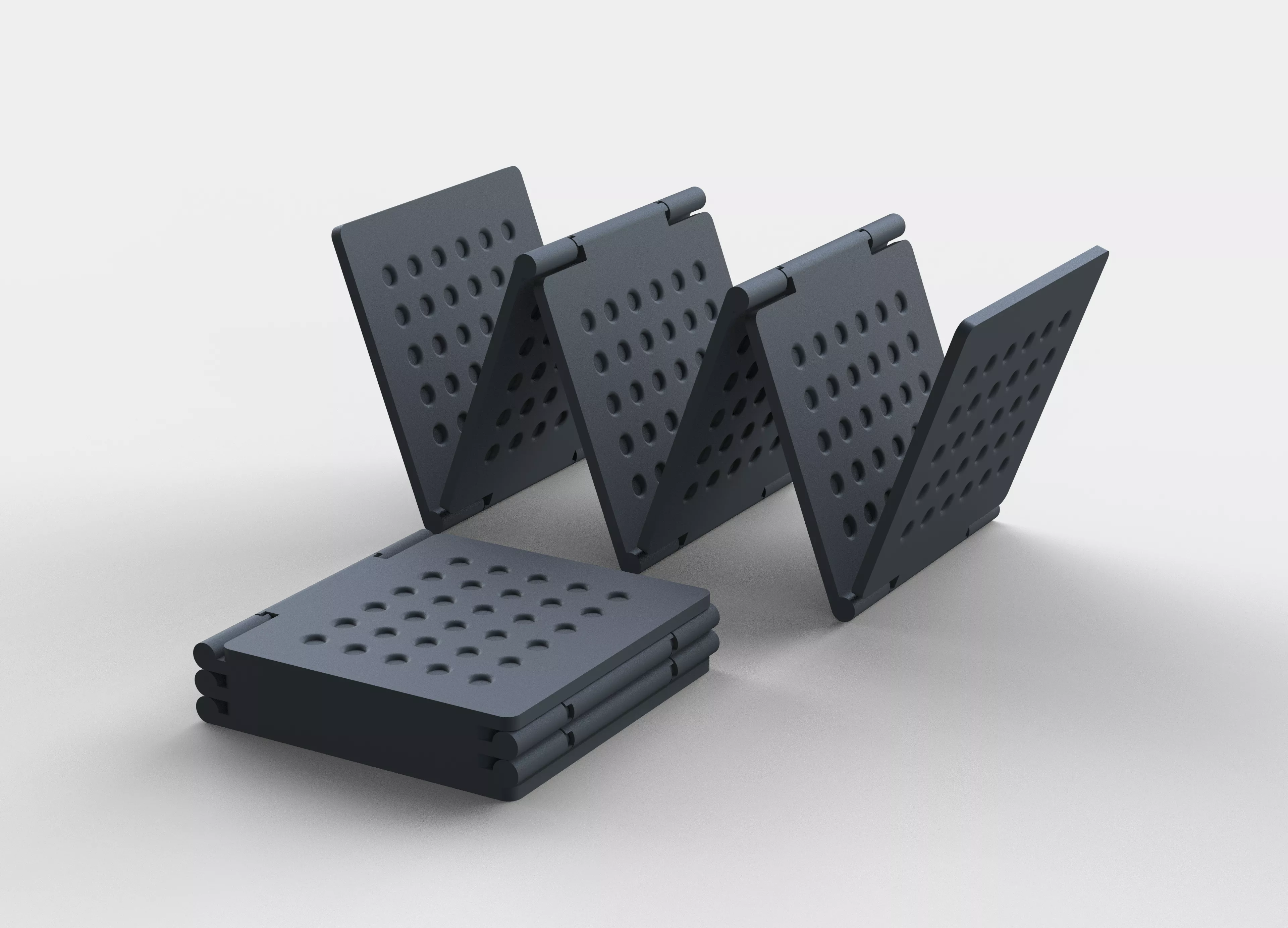 Foldable Taco Holder-Print in Place 3D Model-Collapsible Stand 3D print model
