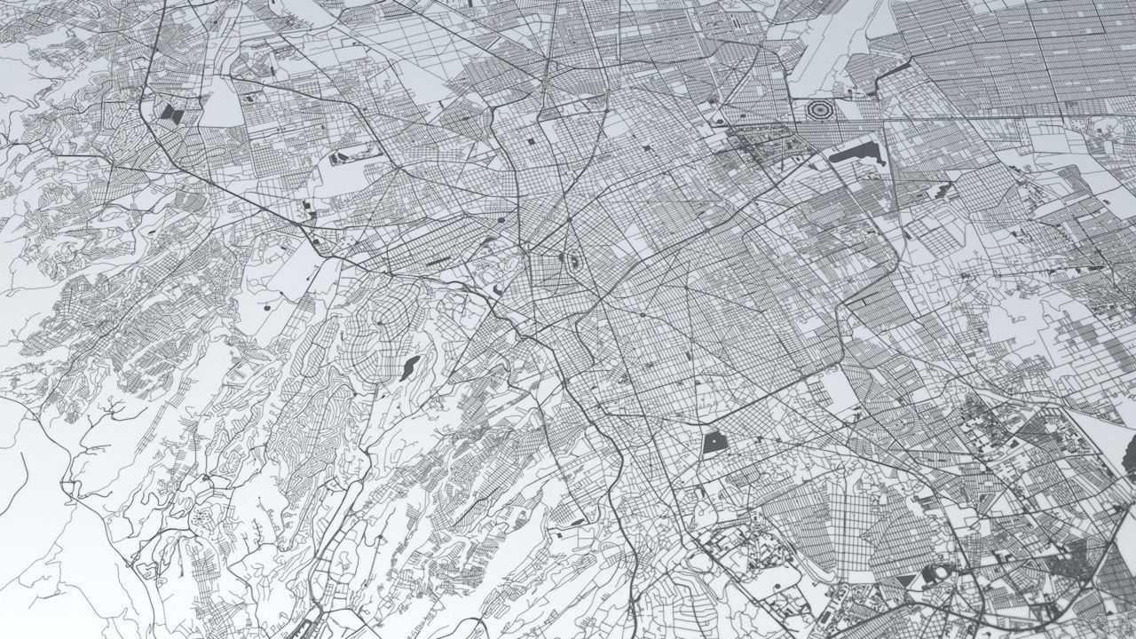 Mexico City Road Network and Streets 3D model_1