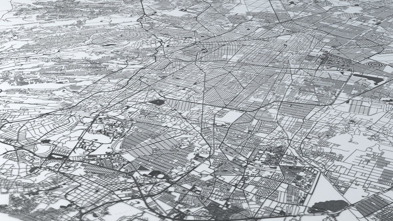Mexico City Road Network and Streets 3D model_4