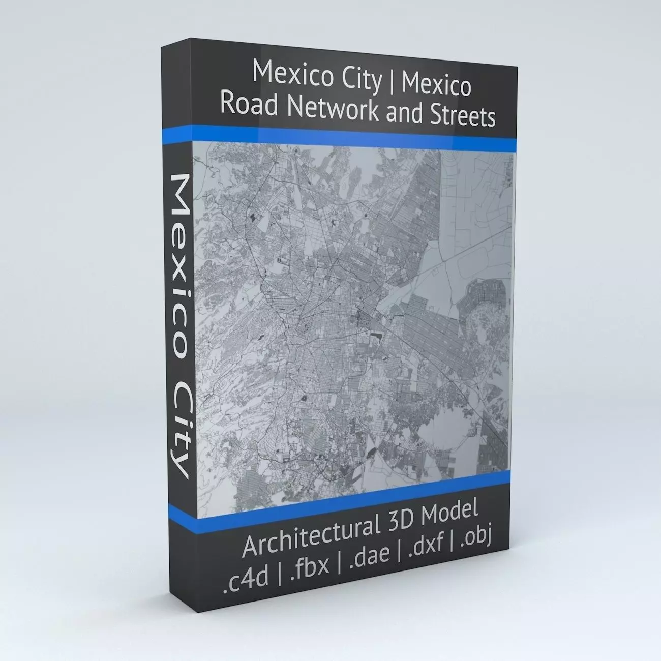 Mexico City Road Network and Streets 3D model_0