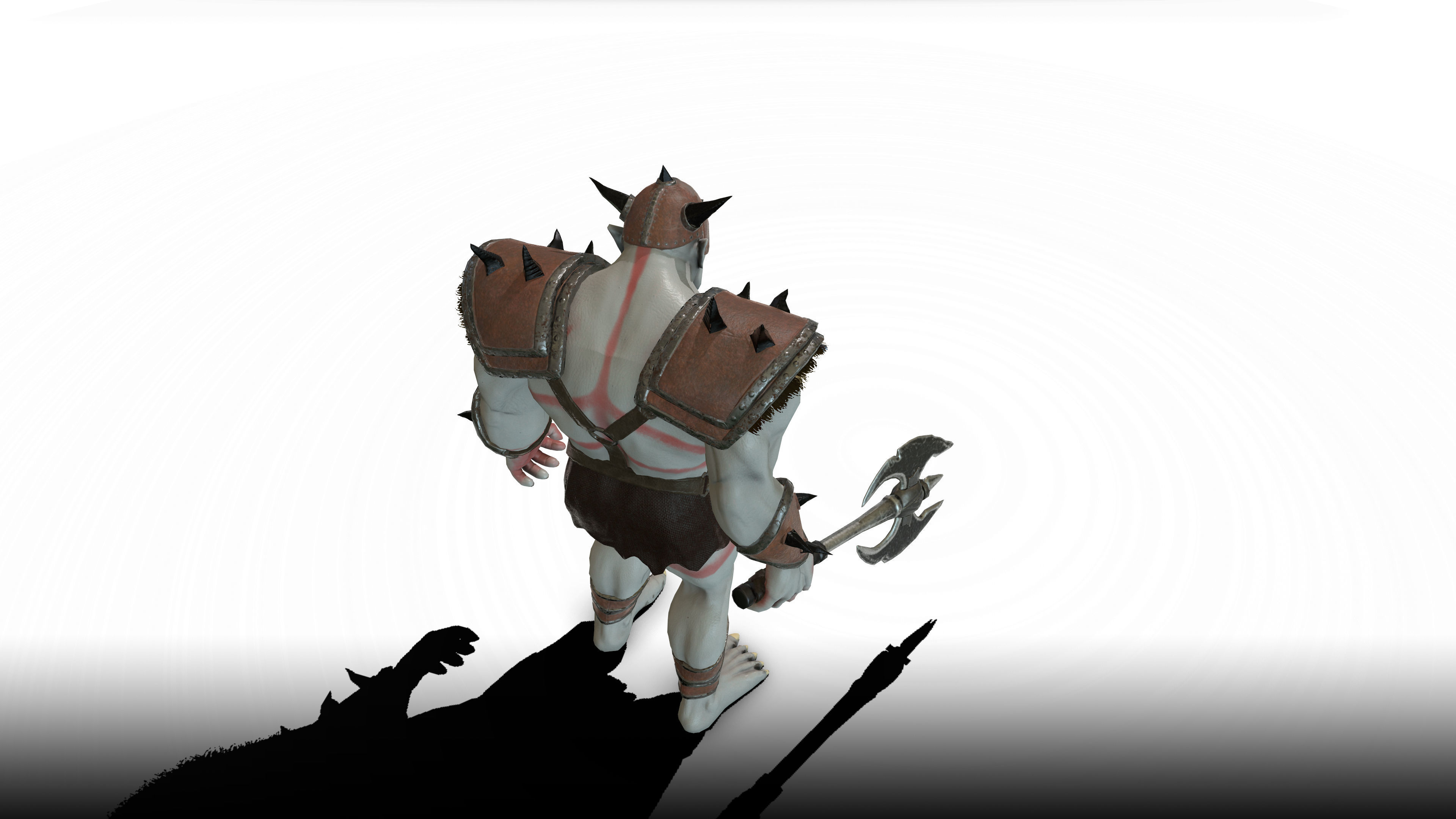 ORC rigged animated low poly PBR  game character Low-poly 3D model_13