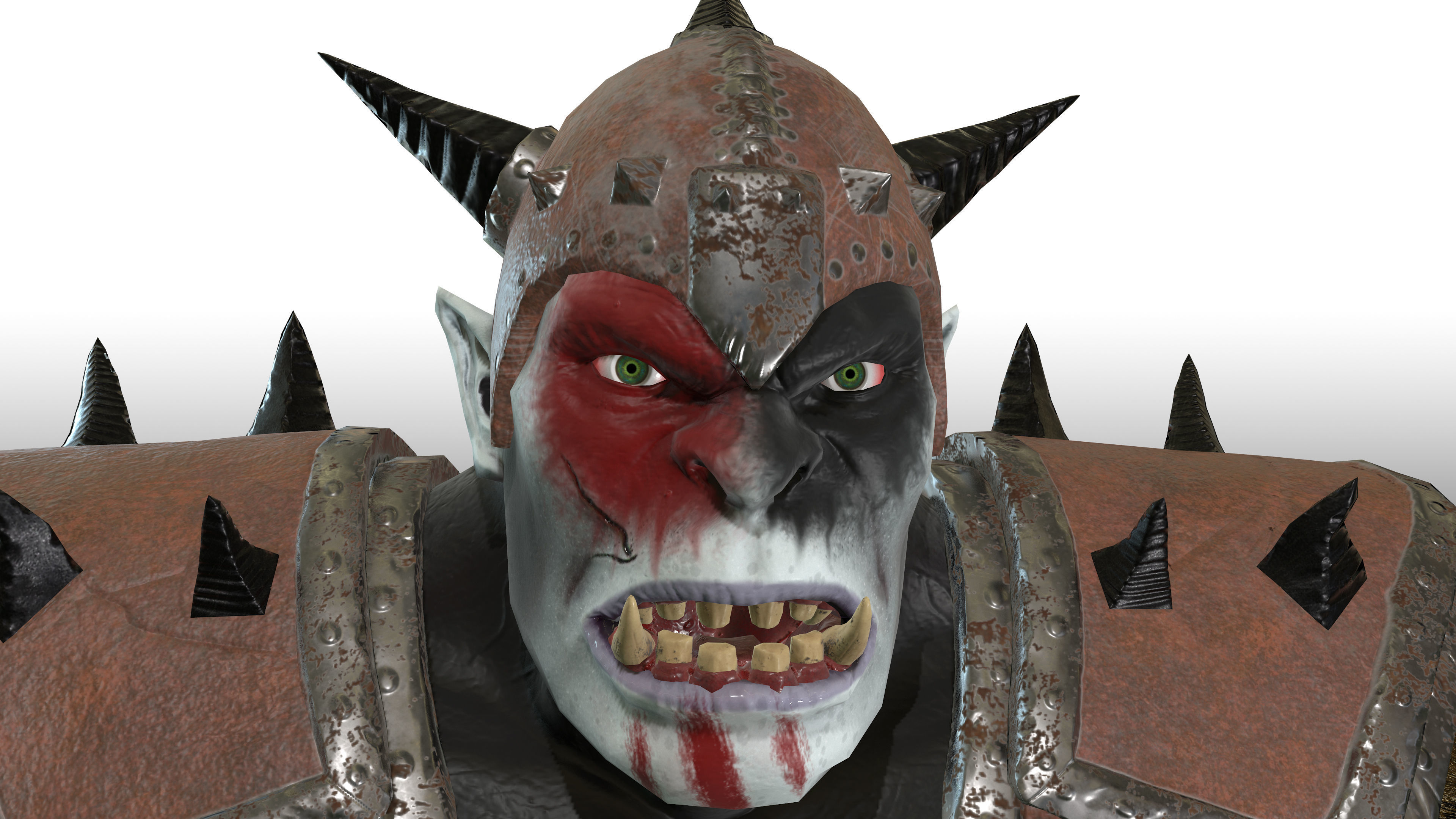 ORC rigged animated low poly PBR  game character Low-poly 3D model_22