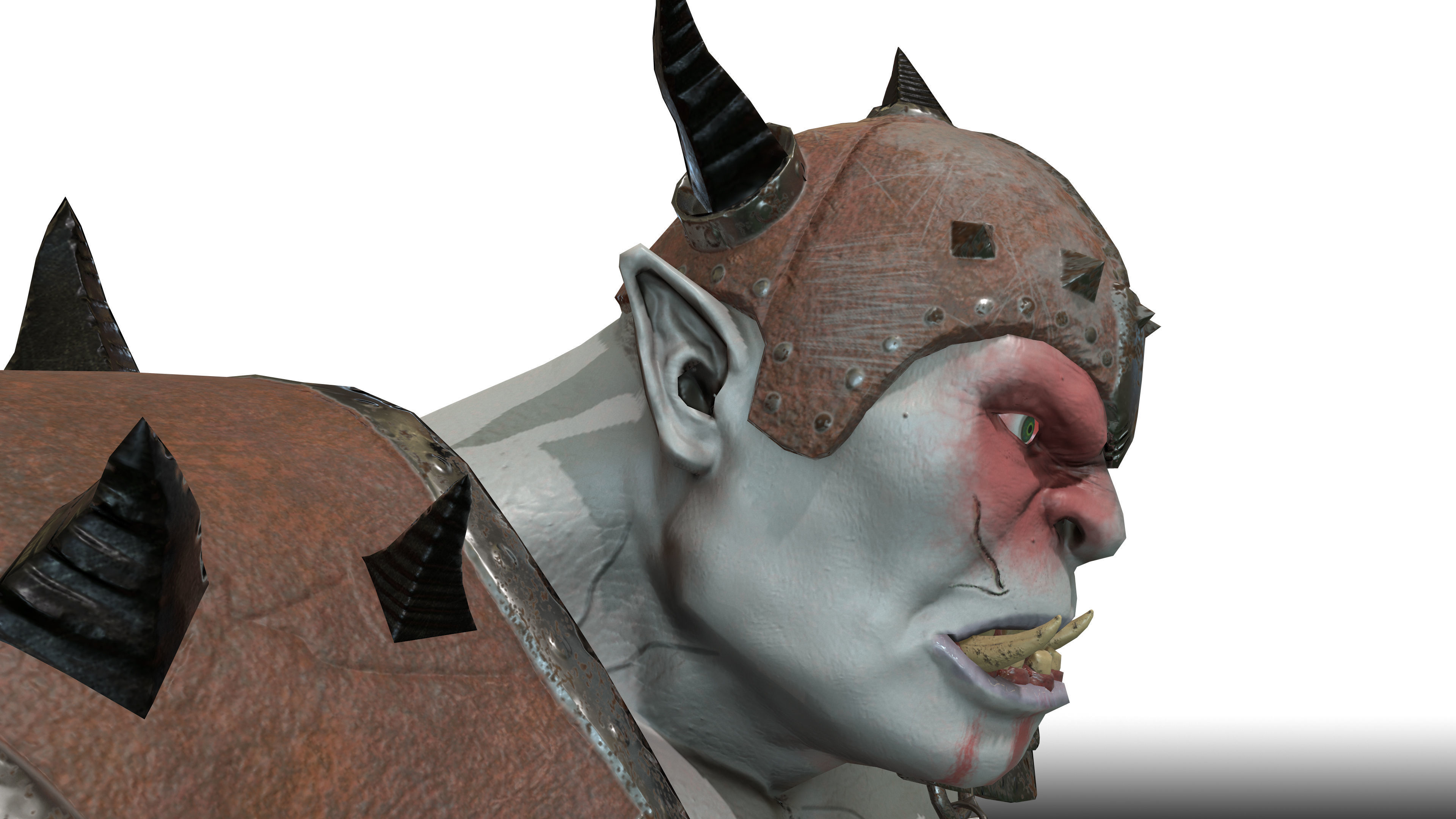 ORC rigged animated low poly PBR  game character Low-poly 3D model_15