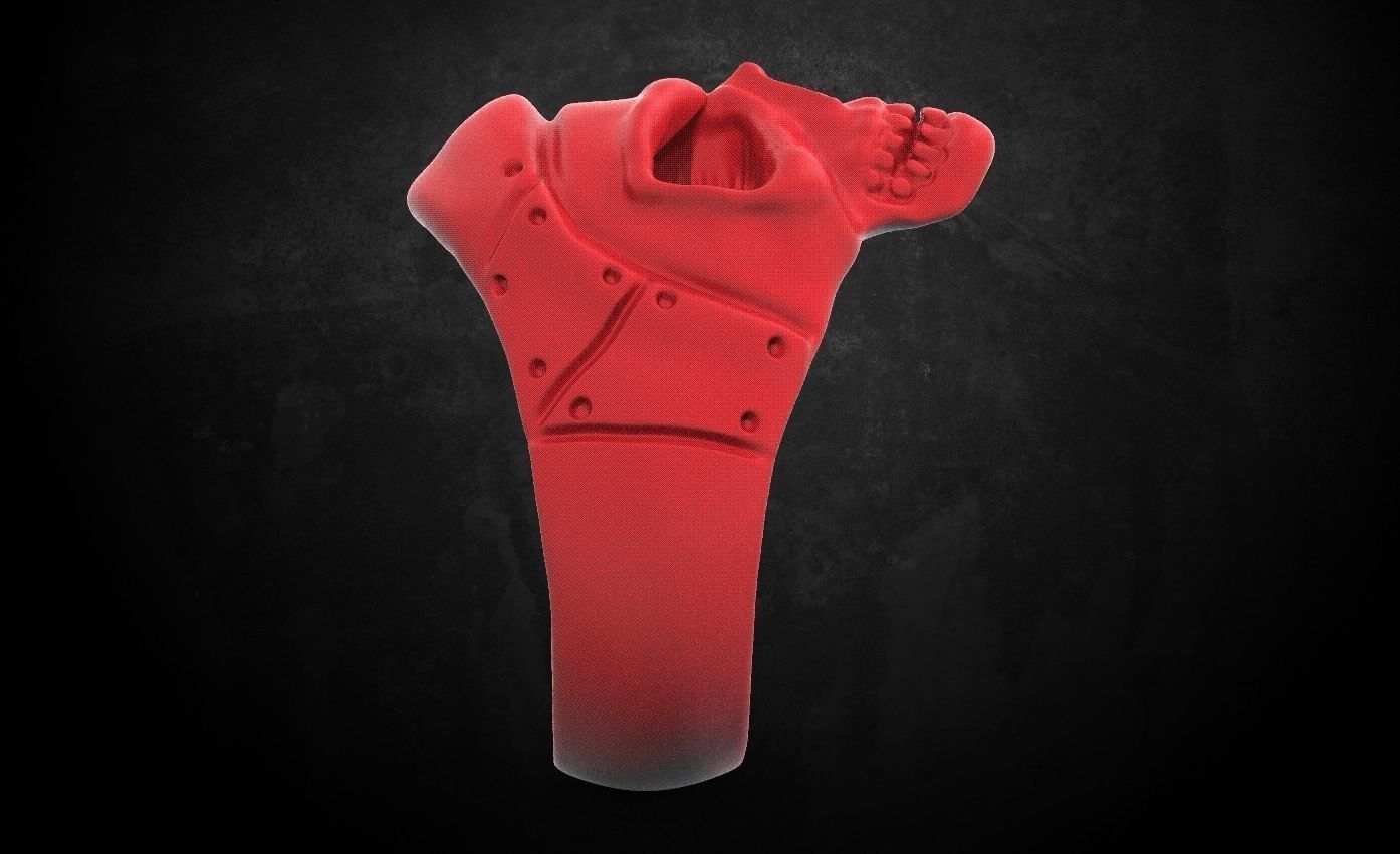 Ring with a skull of the pilot 125 3D print model_7