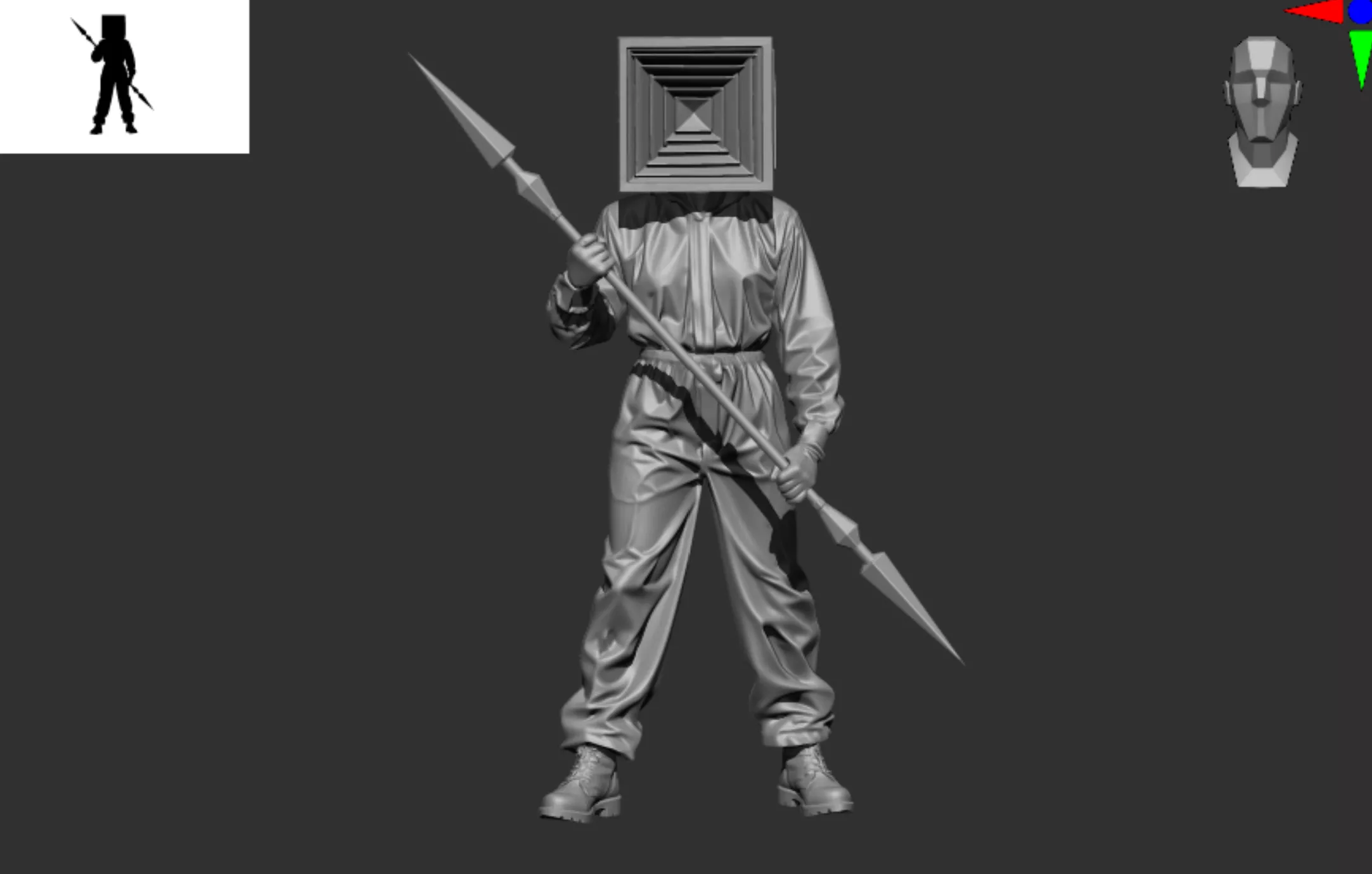 Little Death Camp Miasma 3D Printable Statue Keyed Multi Parts 3D print model