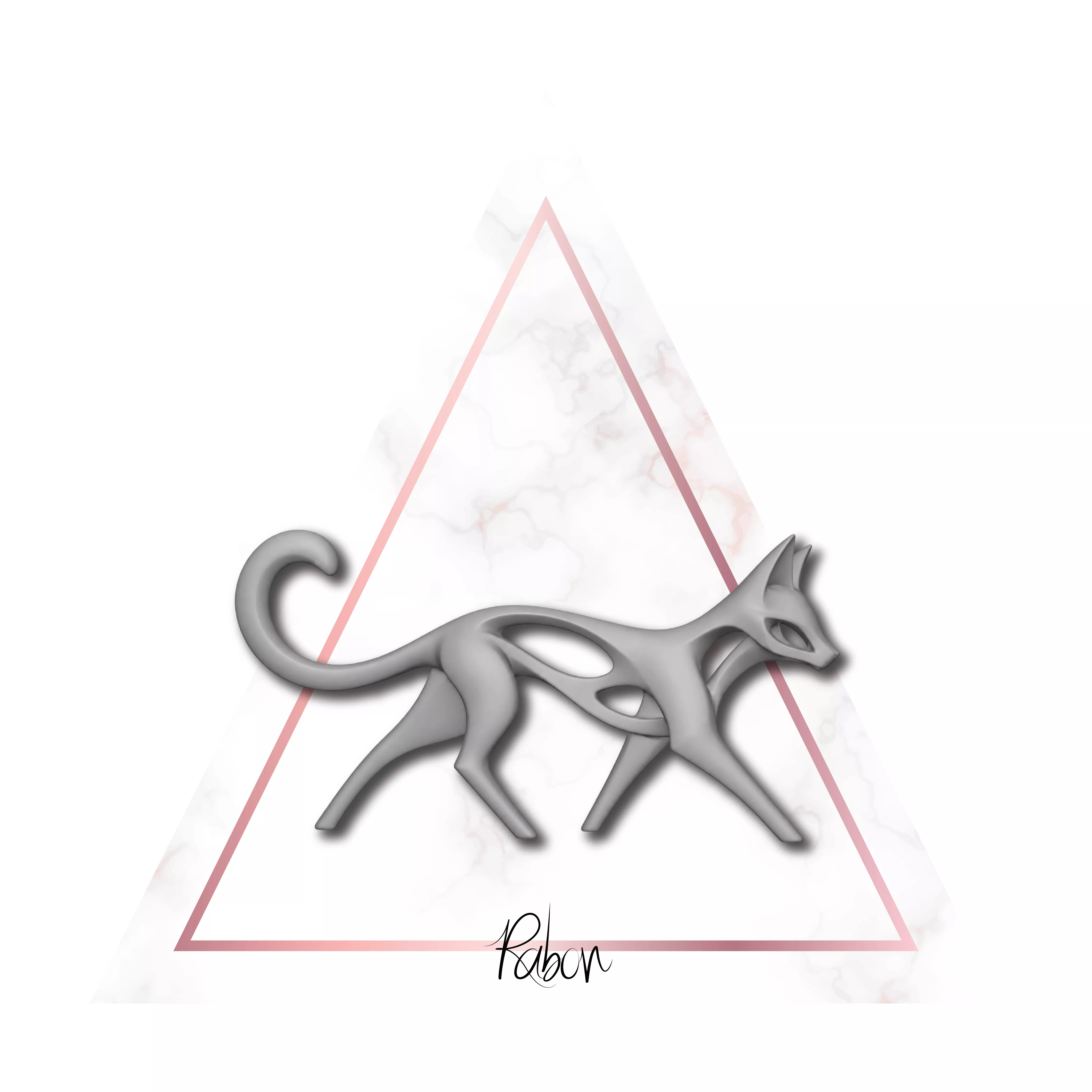 Abstract biomechanical cat 3D print model