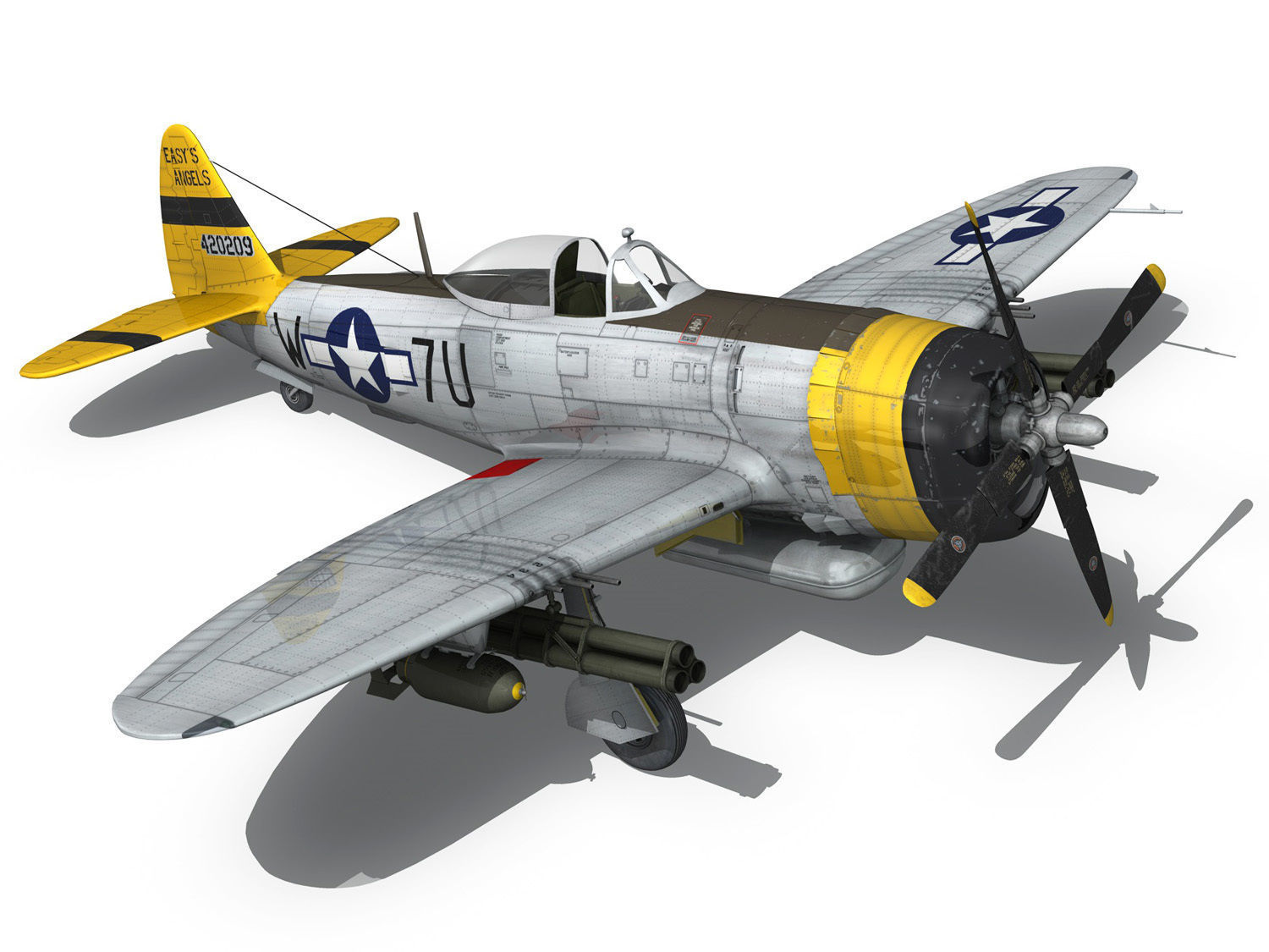 Republic P-47D Thunderbolt - Jeanie 3D model_13