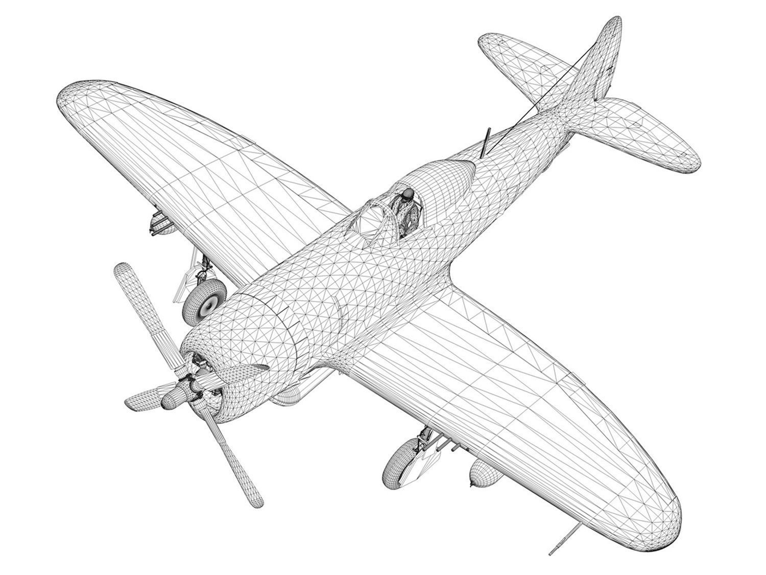 Republic P-47D Thunderbolt - Jeanie 3D model_18