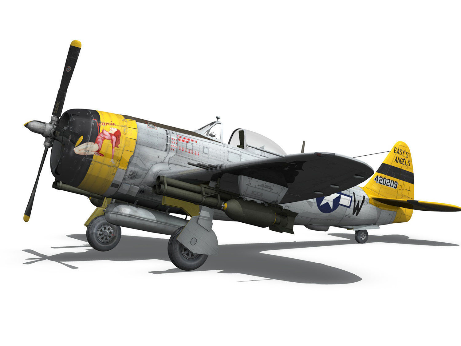 Republic P-47D Thunderbolt - Jeanie 3D model_8