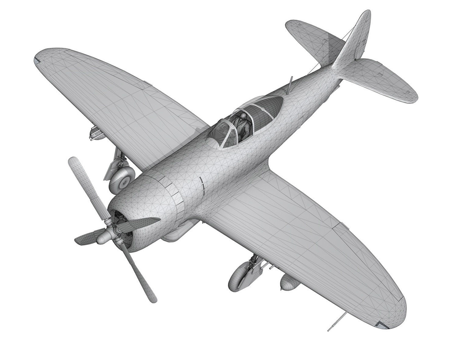 Republic P-47D Thunderbolt - Jeanie 3D model_17