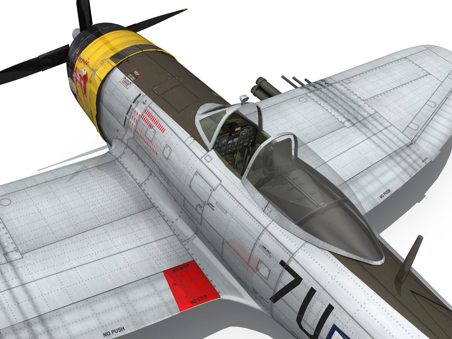 Republic P-47D Thunderbolt - Jeanie 3D model_16